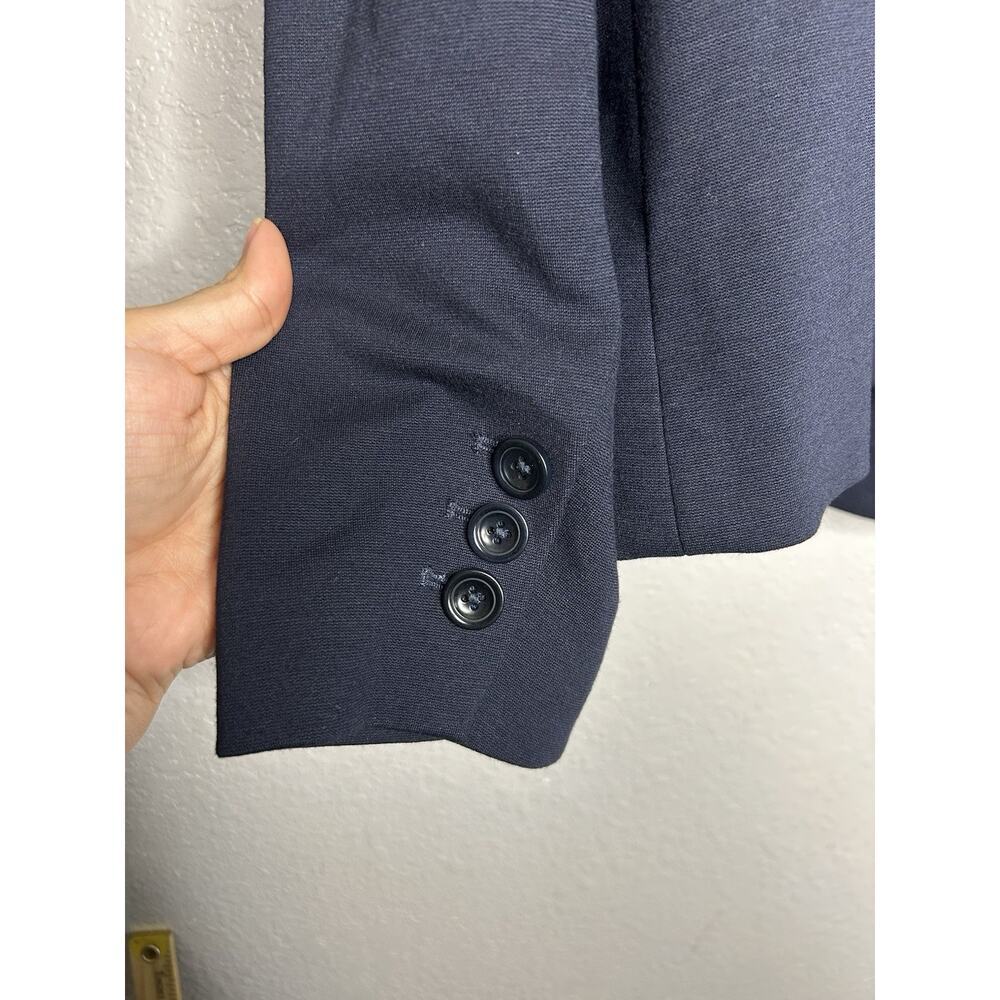 Talbots Italian Knit Navy Double Breasted Blazer Size 16P - Picture 7 of 10